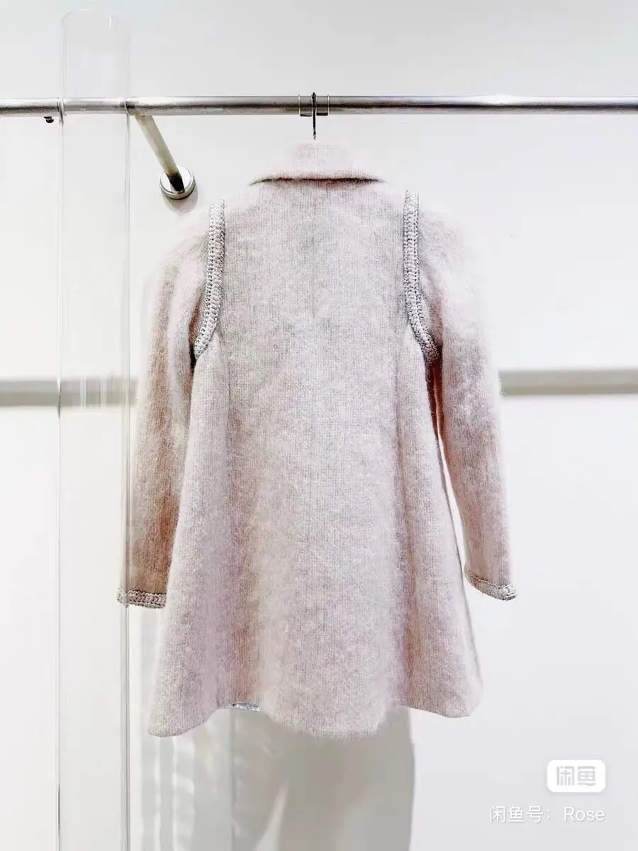 Chanel Pink Wool Coat Pink Wool Very good - Box View