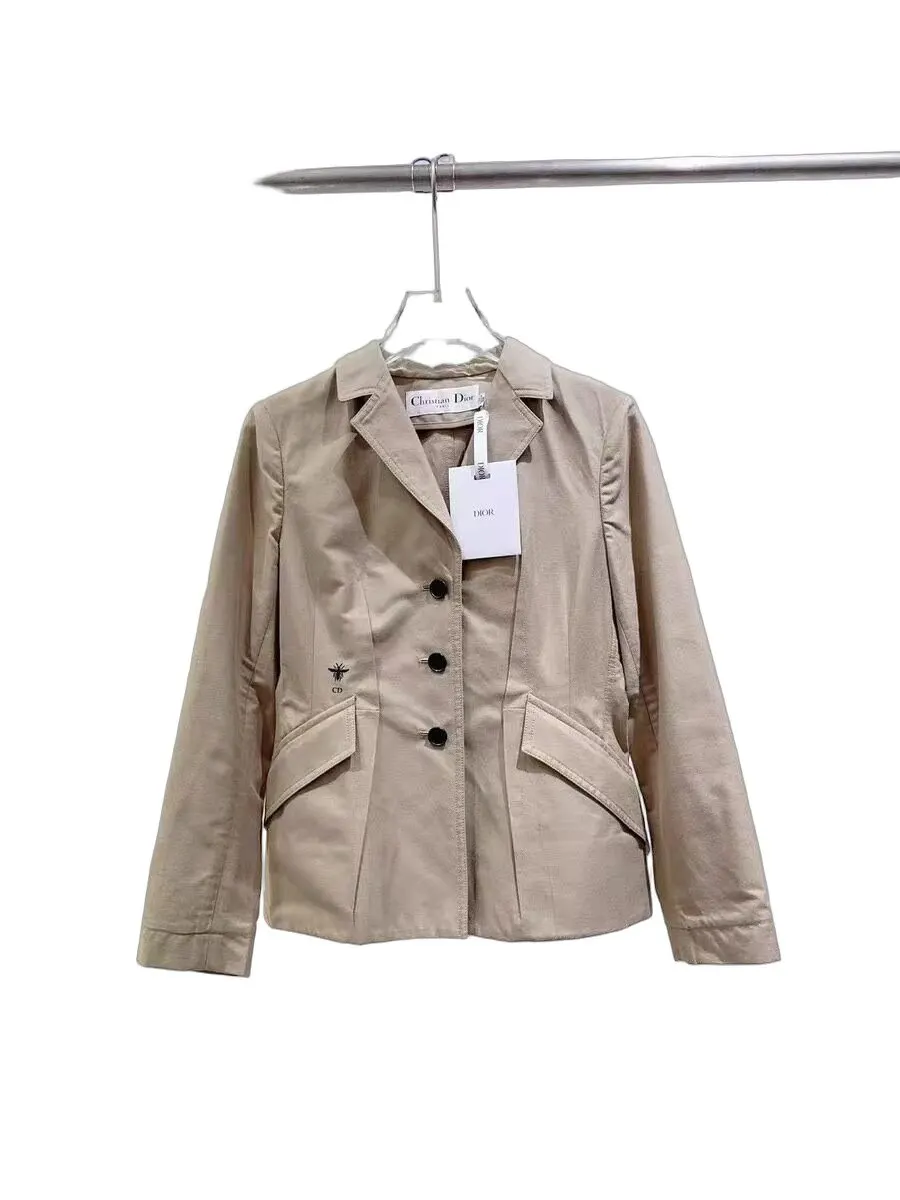 Dior Beige Cotton Jacket Beige Cotton Never worn, with tag - Front View