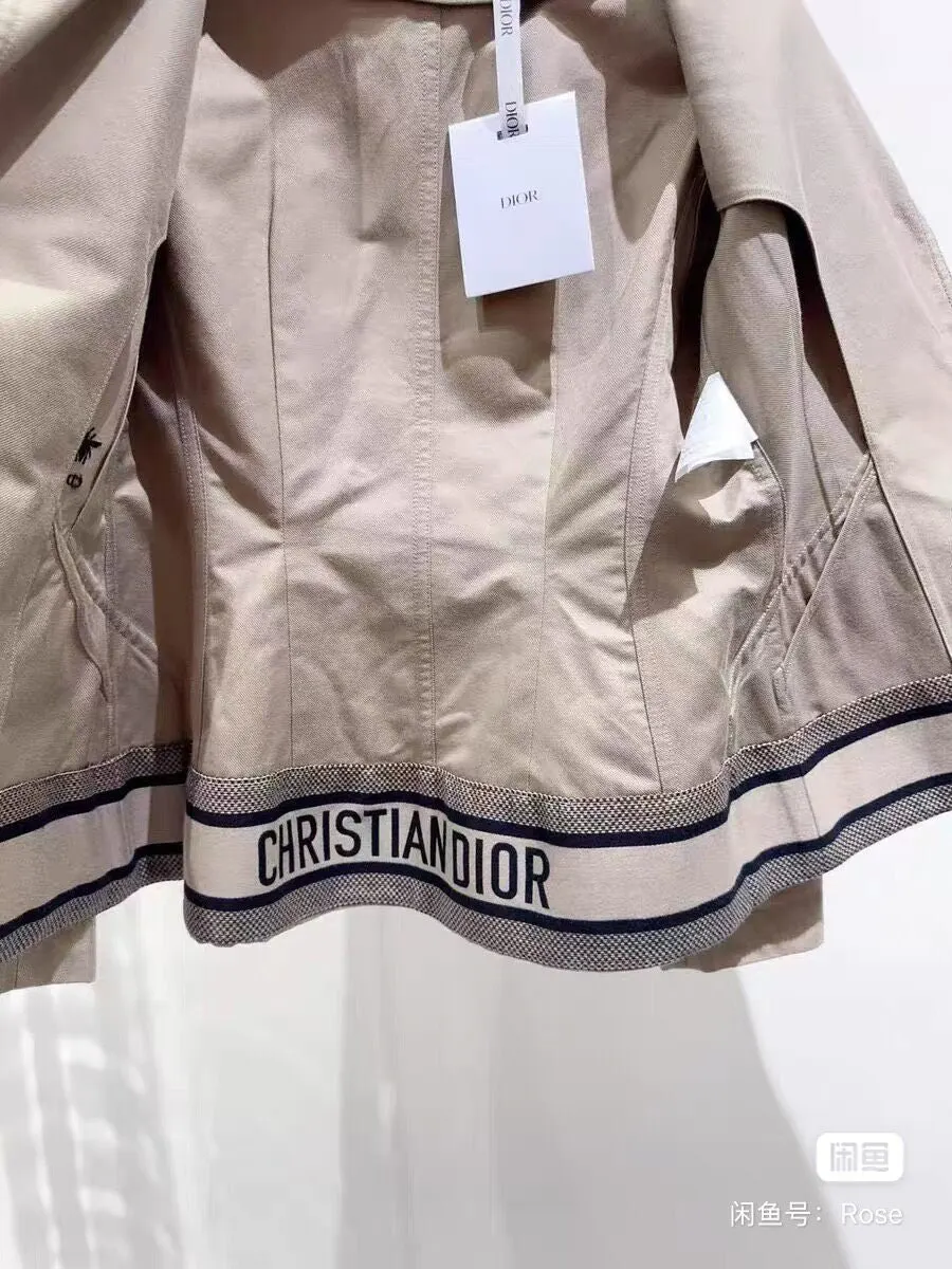Dior Beige Cotton Jacket Beige Cotton Never worn, with tag - Model View