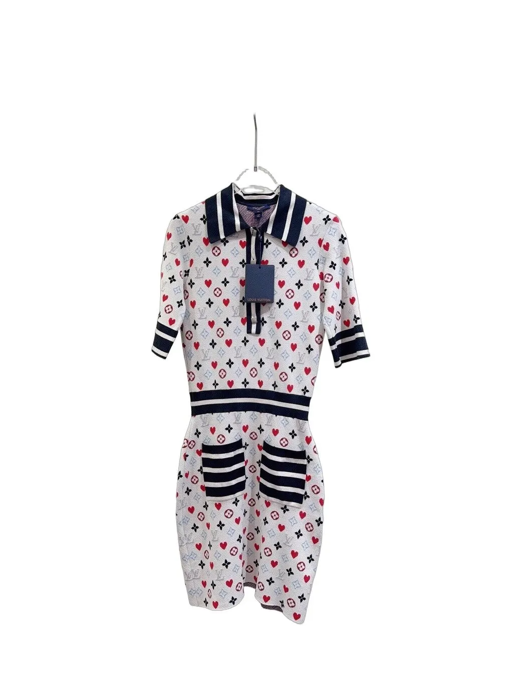 Louis Vuitton Cotton Dress MultiColor Cotton Never worn - Front View