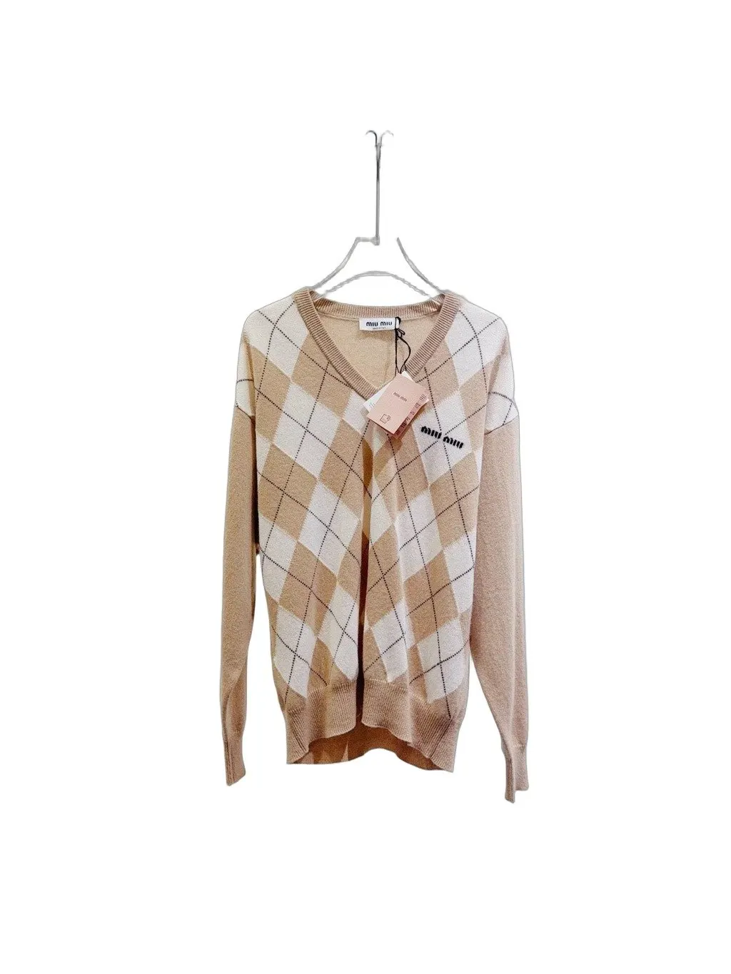 Miu Miu Beige Wool Knitwear Beige Wool Never worn - Front View