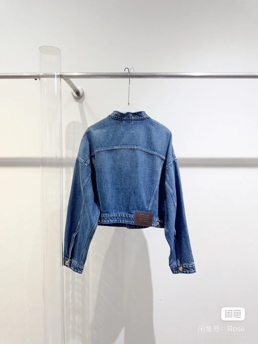 Miu Miu Blue Denim Jacket Blue Denim Never worn - Inside View