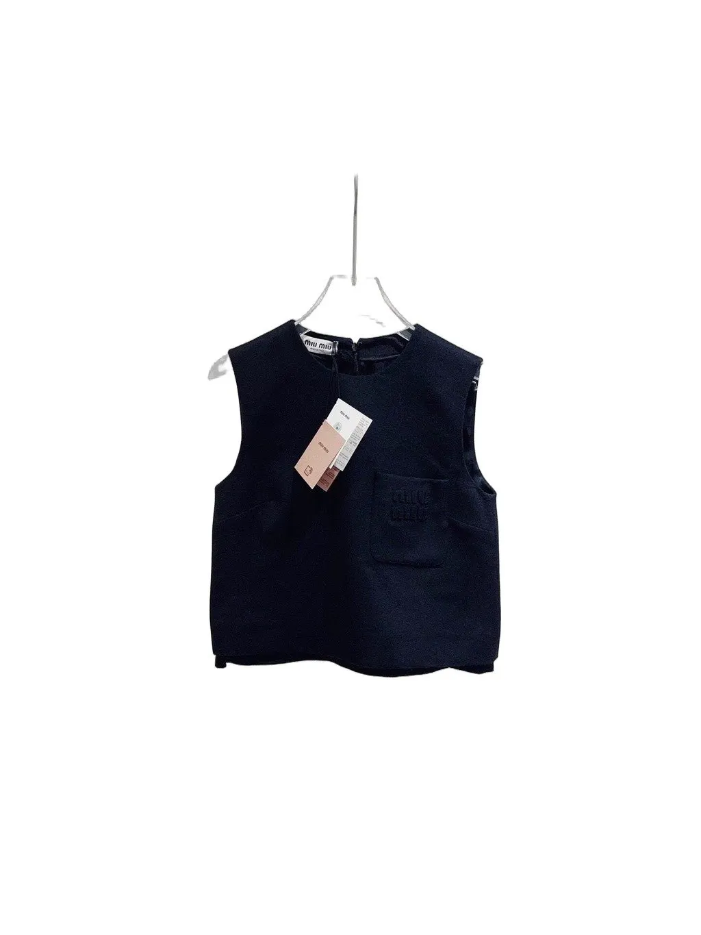 Miu Miu Black Cashmere Top Black Cashmere Never worn - Front View