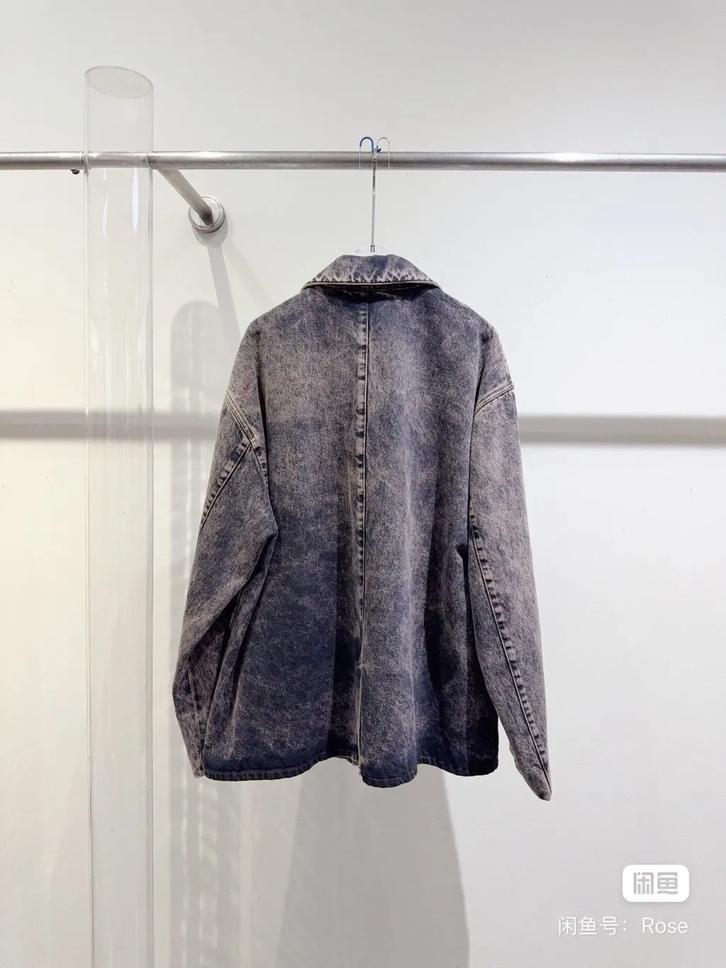 Miu Miu Purple Denim Jacket Purple Denim Never worn - Model View