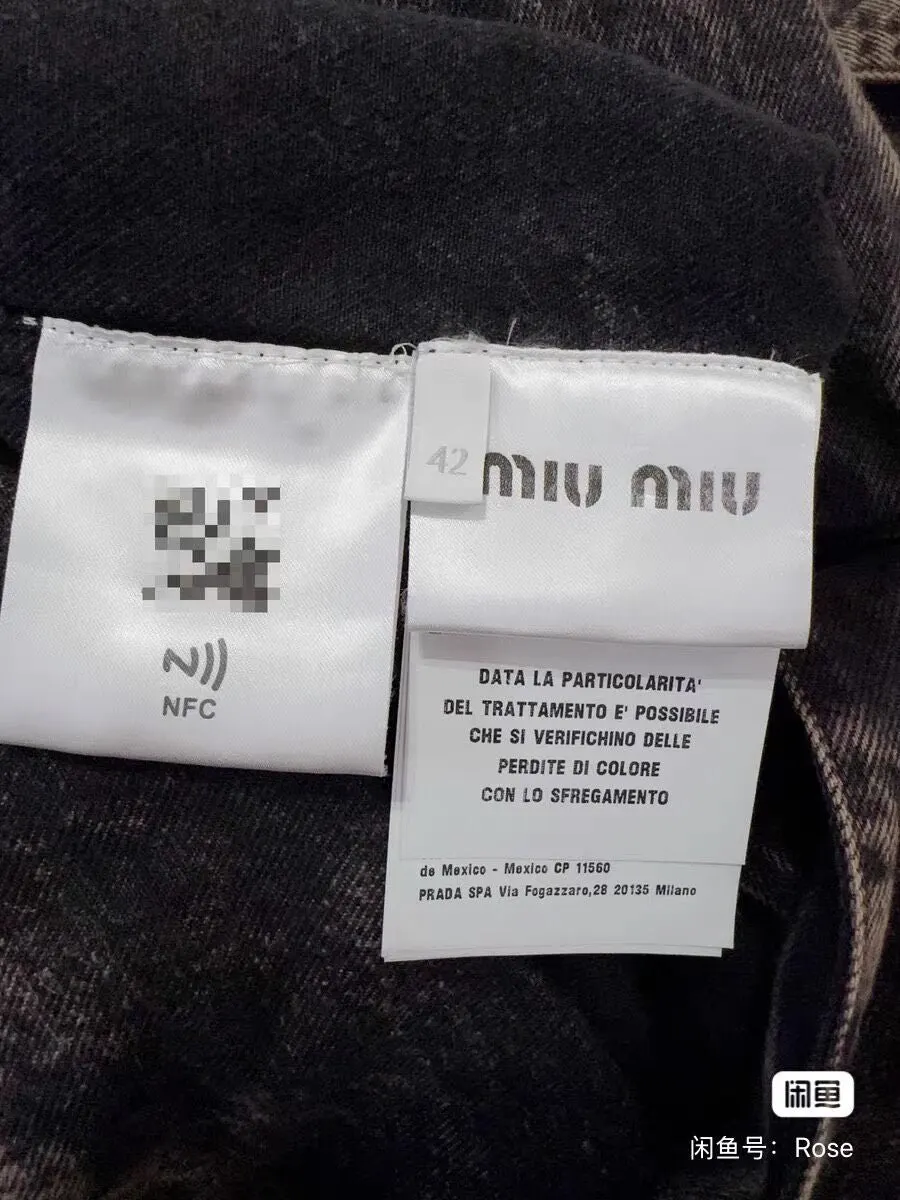 Miu Miu Purple Denim Jacket Purple Denim Never worn - Box View