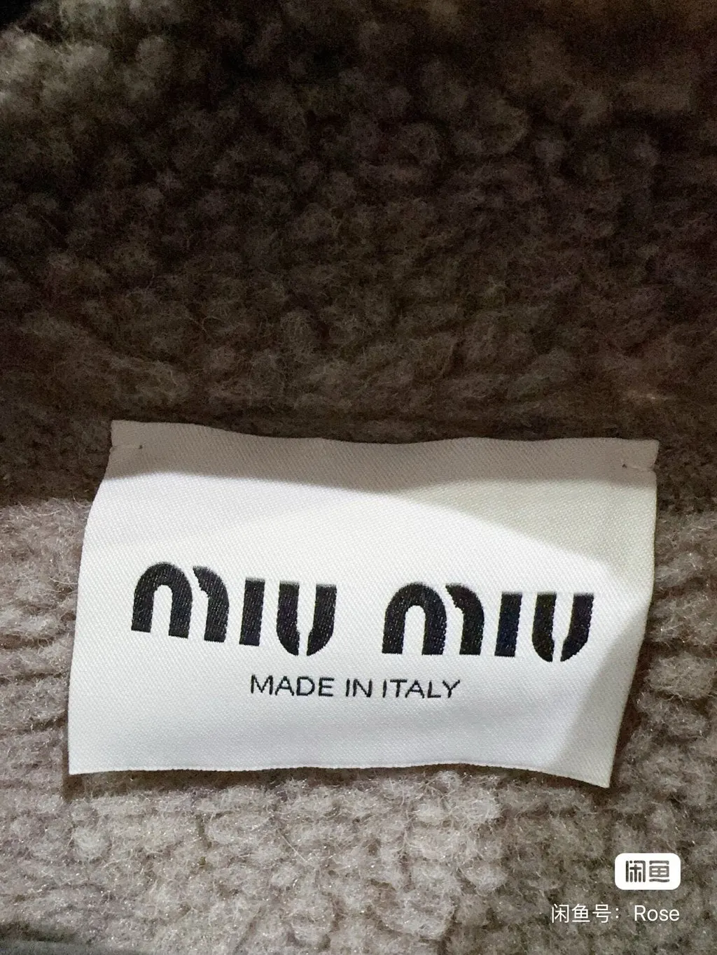 Miu Miu Grey Shearling Jacket Grey Shearling Never worn, with tag - Inside View