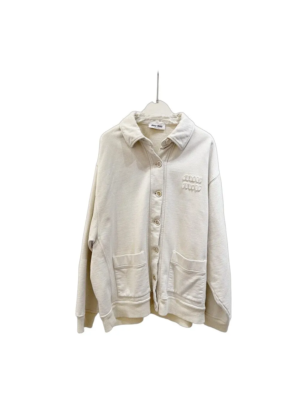 Miu Miu White Cotton Jacket White Cotton Very good - Front View