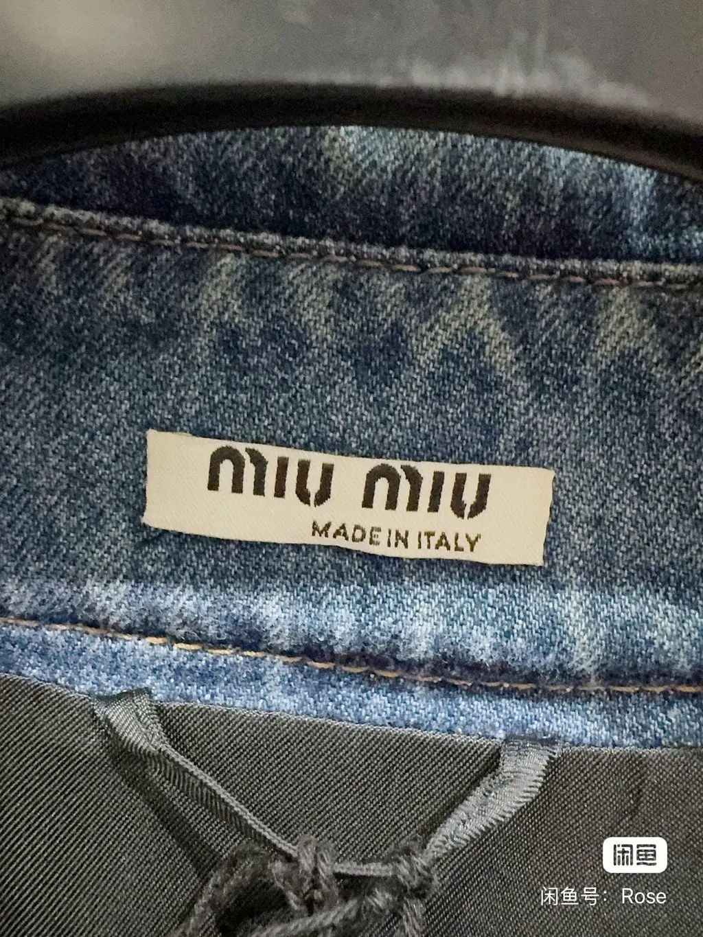 Miu Miu Blue Denim Jacket Blue Denim Never worn, with tag - Back View