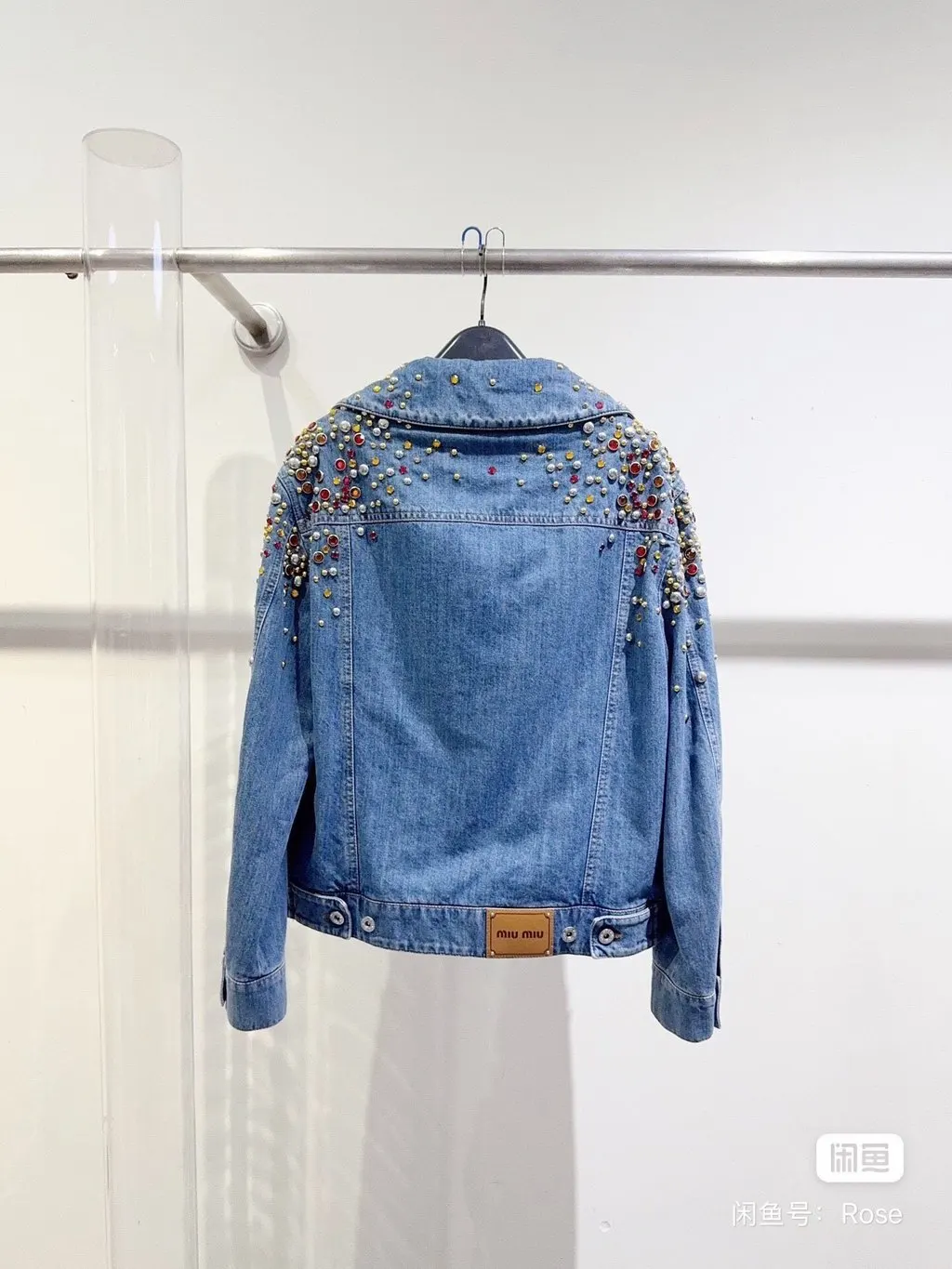Miu Miu Blue Denim Jacket Blue Denim Never worn, with tag - Box View