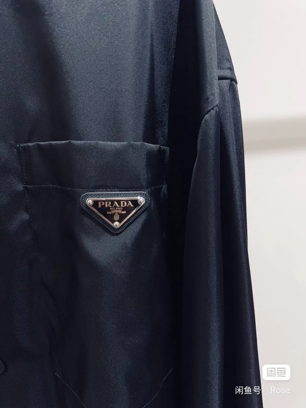 Prada Black Polyamide Coat Black Polyamide Never worn, with tag - Back View
