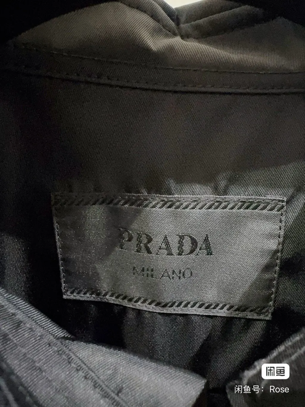Prada Black Polyamide Coat Black Polyamide Never worn, with tag - Inside View