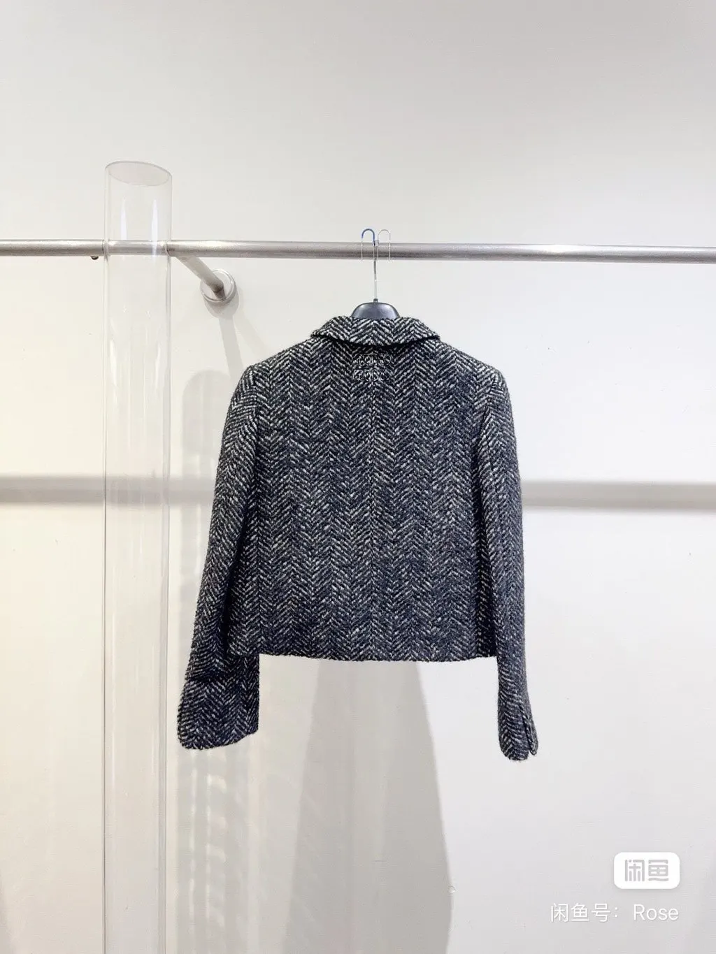 Miu Miu Navy Tweed Jacket Navy Tweed Never worn - Back View