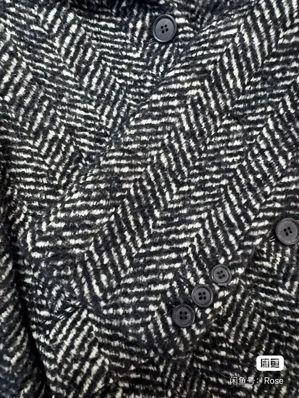 Miu Miu Navy Tweed Jacket Navy Tweed Never worn - Model View