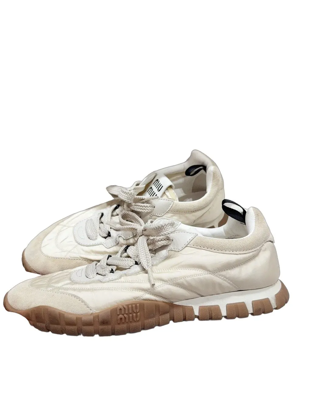 Miu Miu White Leather Sneakers