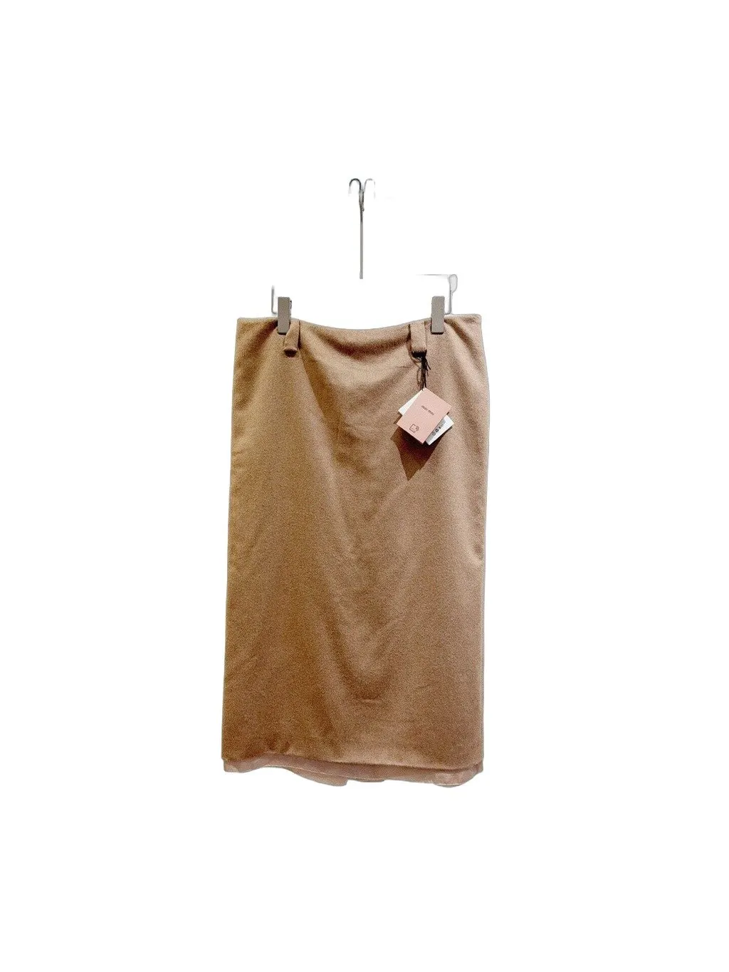 Miu Miu Camel Wool Skirt Camel Wool Never worn - Front View