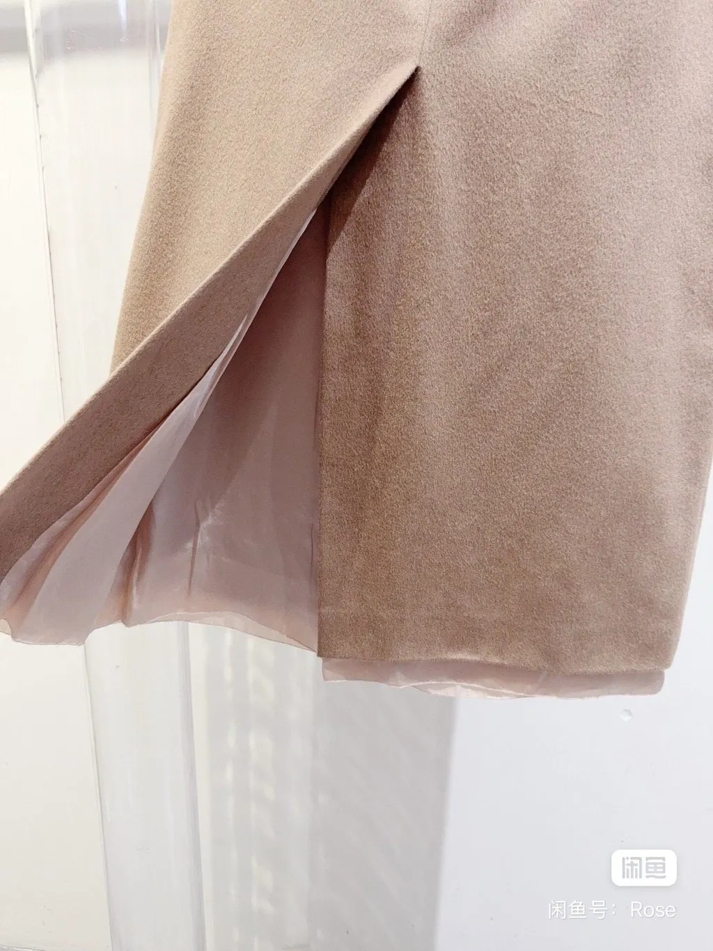 Miu Miu Camel Wool Skirt Camel Wool Never worn - Model View