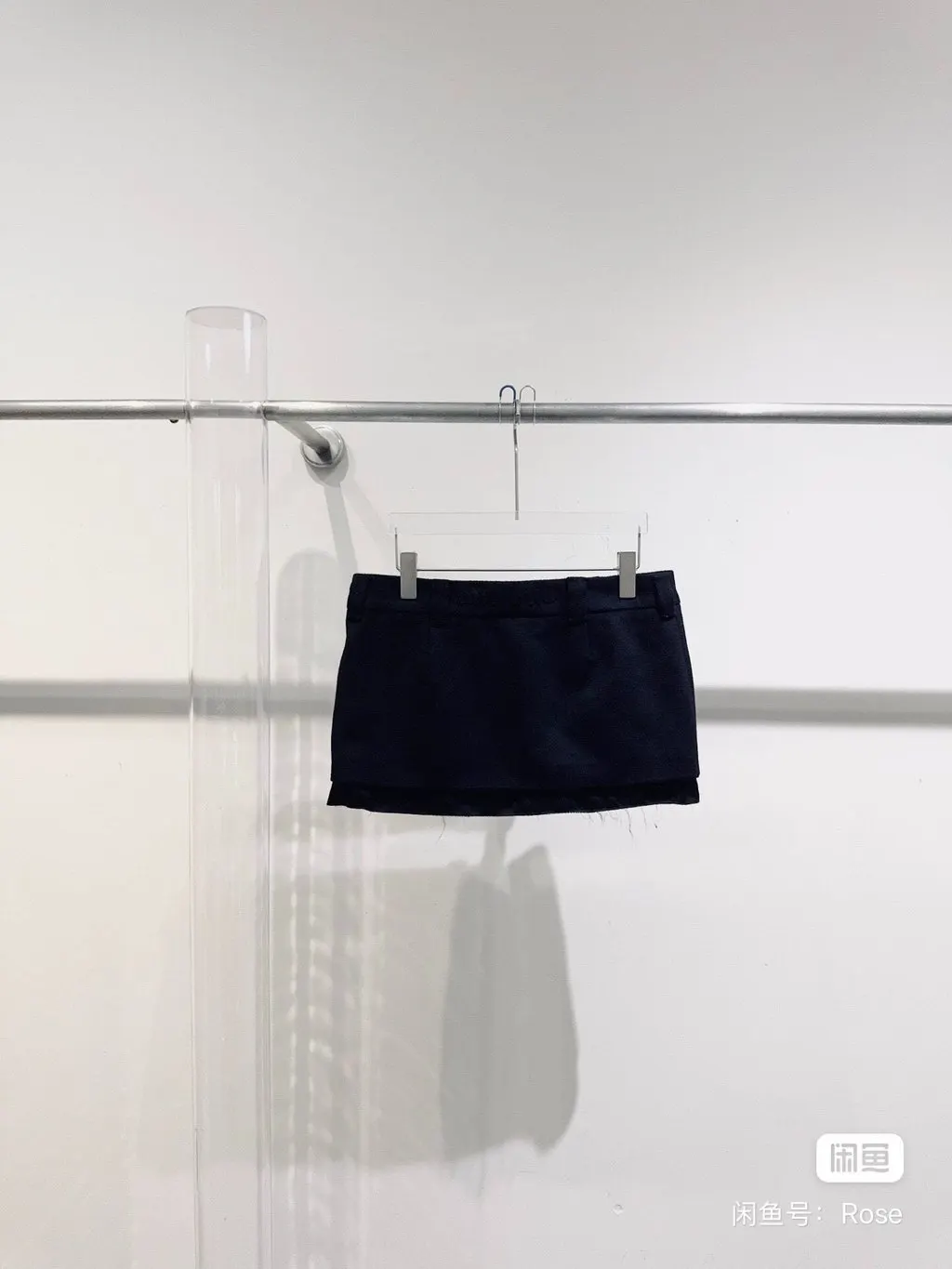 Miu Miu Black Cashmere Skirt Black Cashmere Never worn - Back View