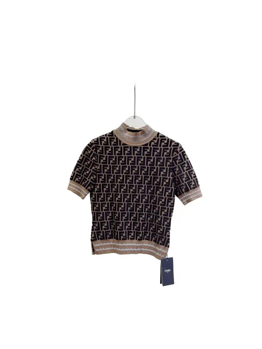 Fendi Brown Wool Top