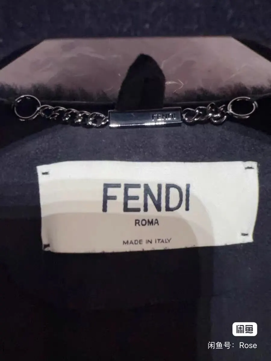 Fendi Blue Cotton Jacket Blue Cotton Very good - Box View