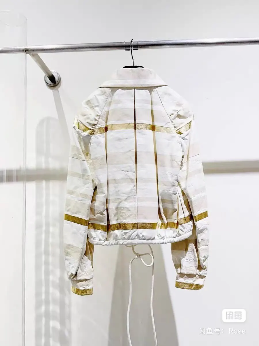 Chanel White Leather Jacket White Leather Very good - Back View
