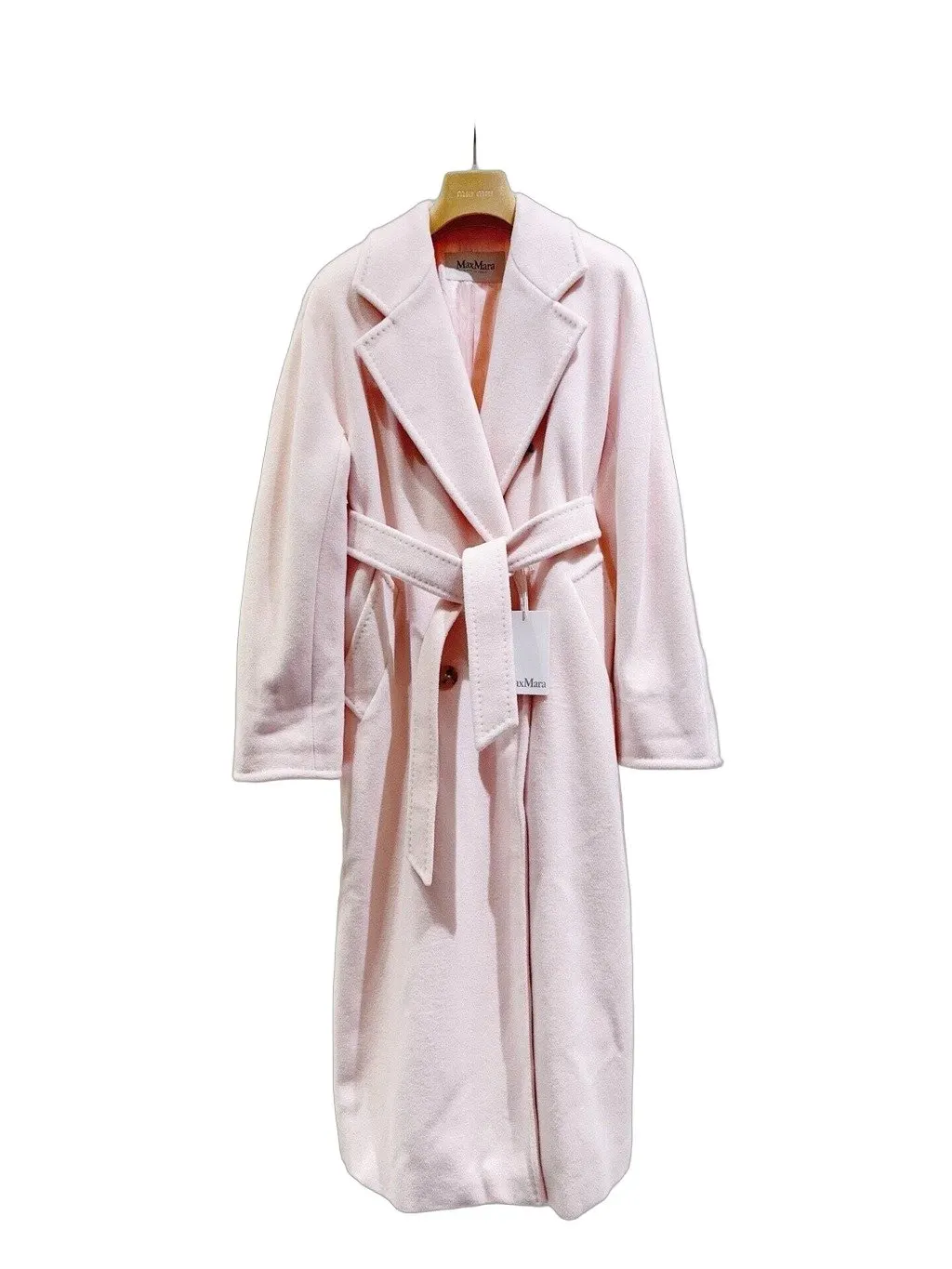 Max Mara Pink Wool Coat Pink Wool Never worn - Front View