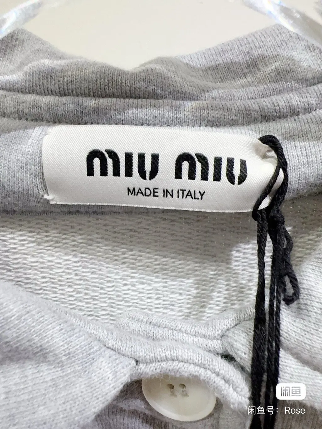 Miu Miu Grey Cotton Knitwear Grey Cotton Never worn, with tag - Inside View