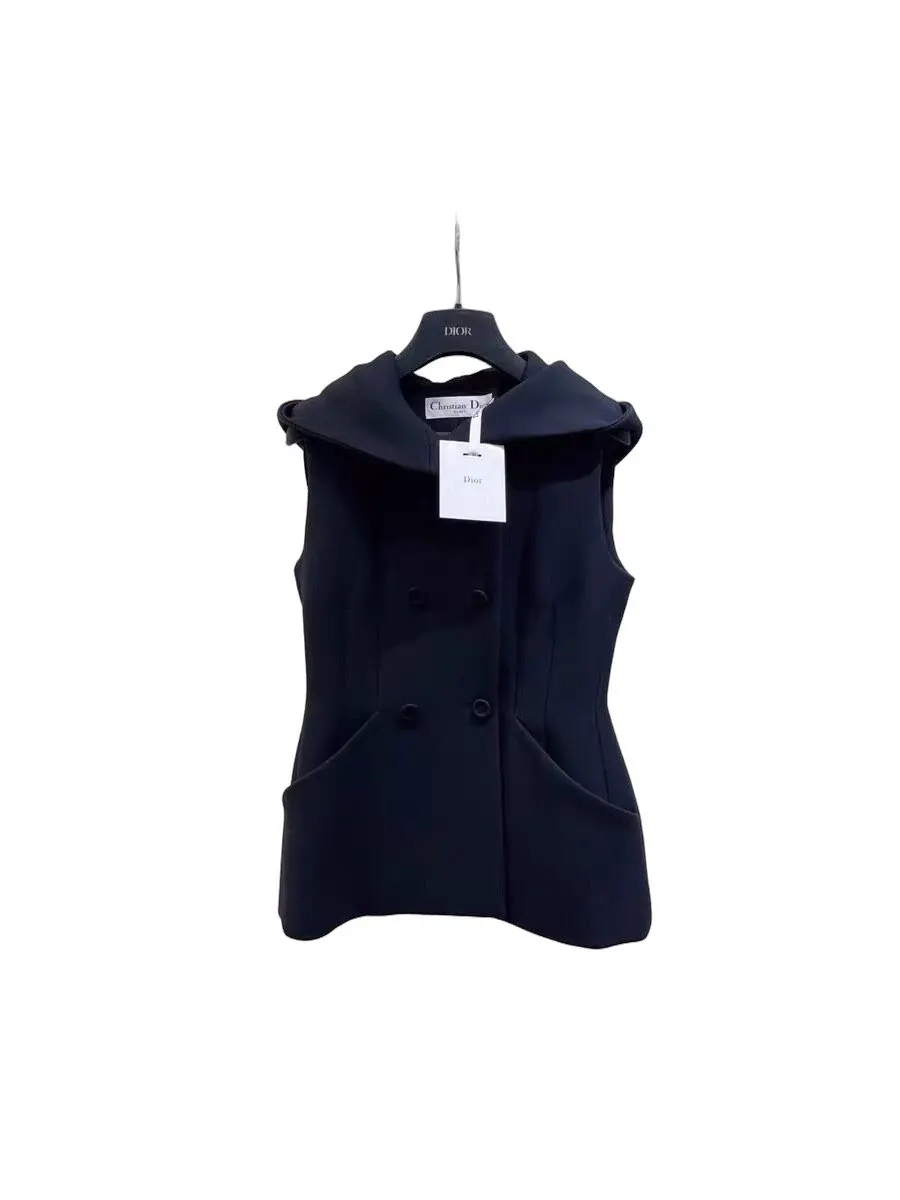Dior Black Silk Top Black Silk Never worn - Front View