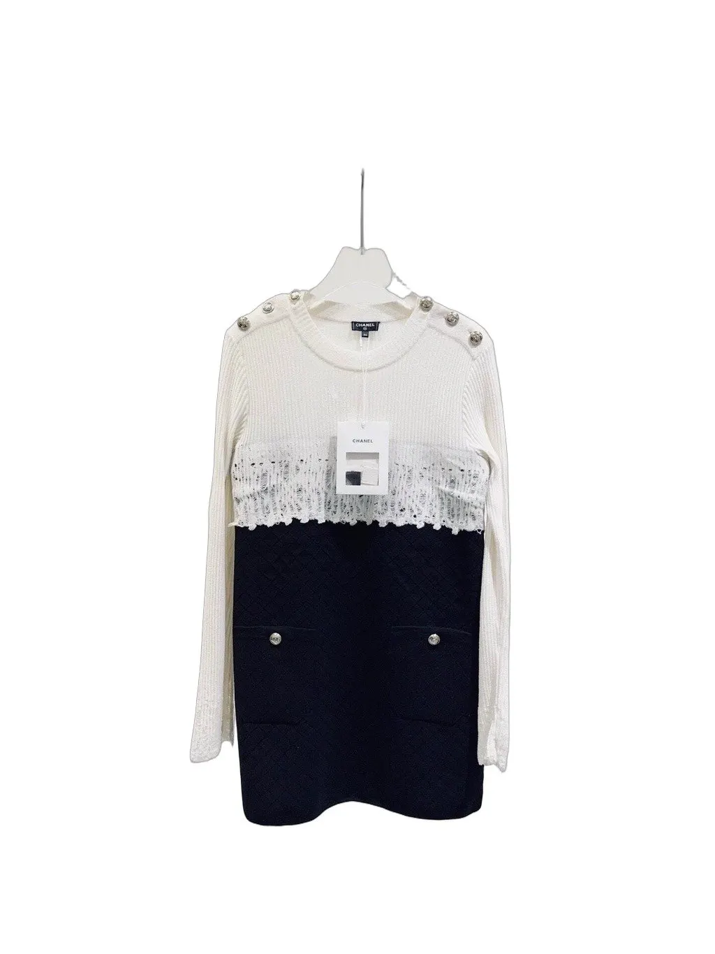 Chanel Wool Dress MultiColor Wool Never worn - Front View