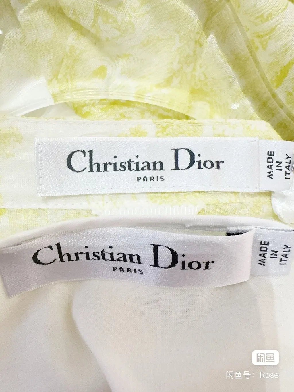 Dior Yellow Silk Dress Yellow Silk Never worn, with tag - Box View