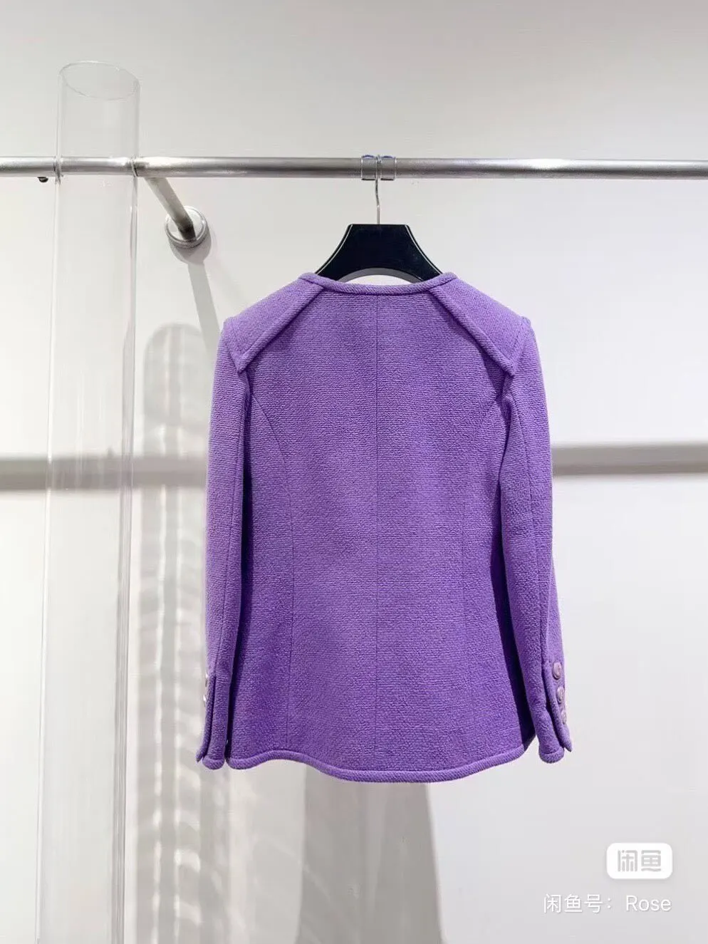 Chanel Purple Tweed Jacket Purple Tweed Never worn, with tag - Back View