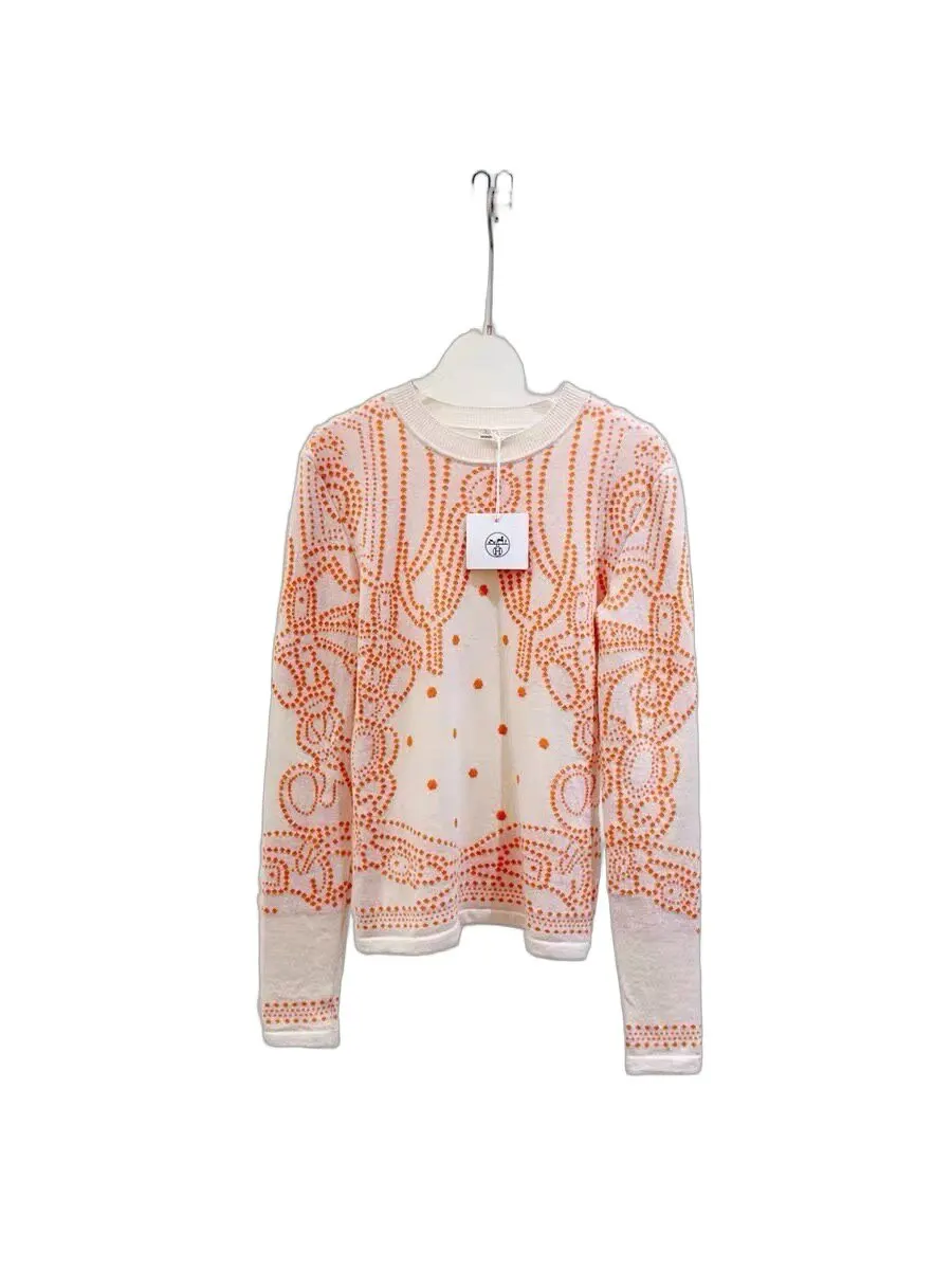 Hermès Orange Cashmere Knitwear Orange Cashmere Never worn, with tag - Front View