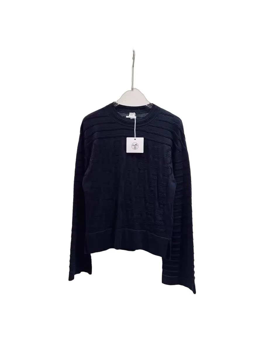 Hermès Black Cotton Top Black Cotton Never worn, with tag - Front View