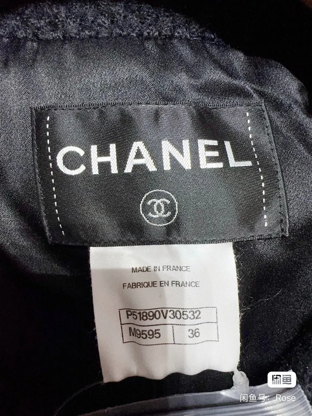 Chanel Navy Tweed Coat Navy Tweed Never worn - Box View