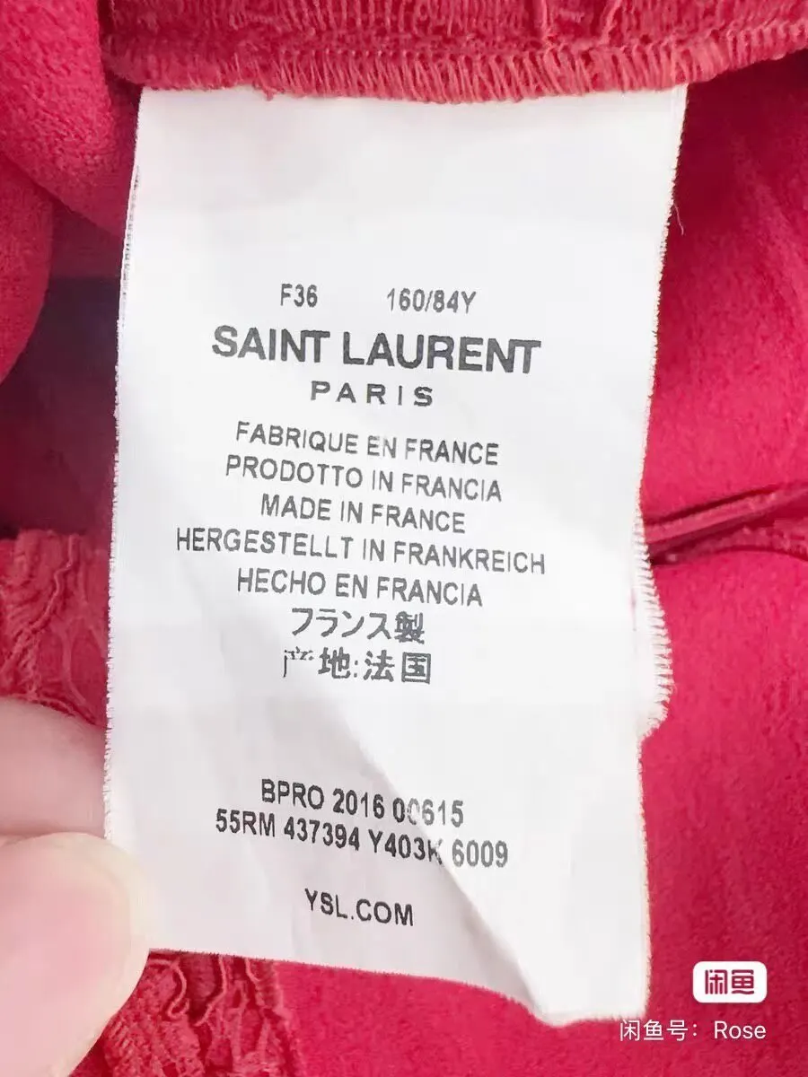 Saint Laurent Red Lace Dress Red Lace Never worn - Box View