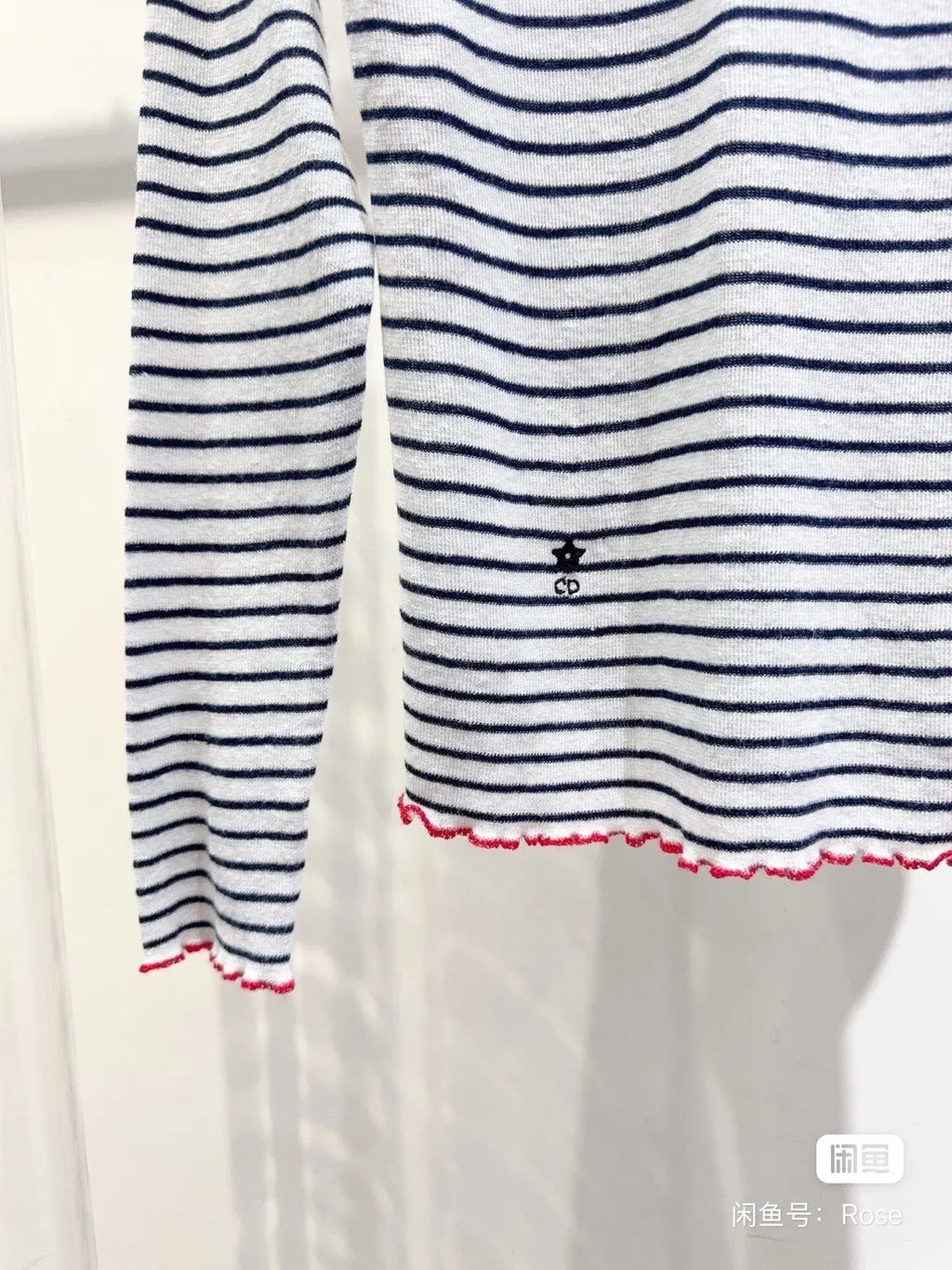 Dior Navy Cotton Top Navy Cotton Never worn - Back View