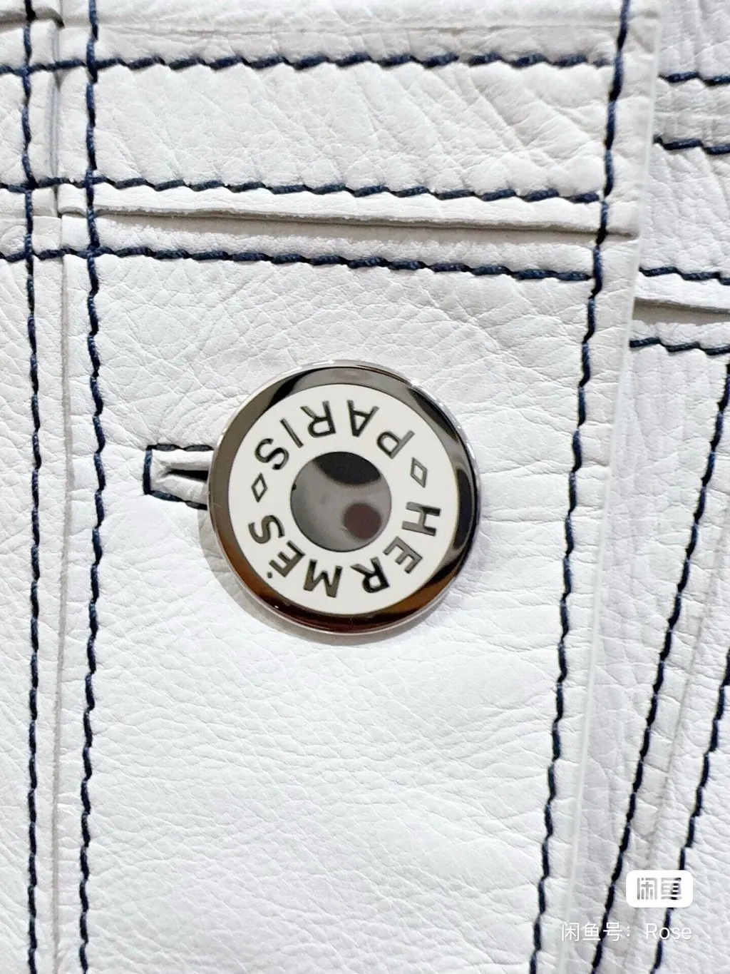 Hermès White Leather Jacket White Leather Very good - Back View