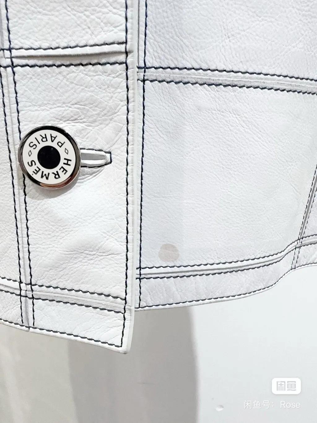 Hermès White Leather Jacket White Leather Very good - Inside View