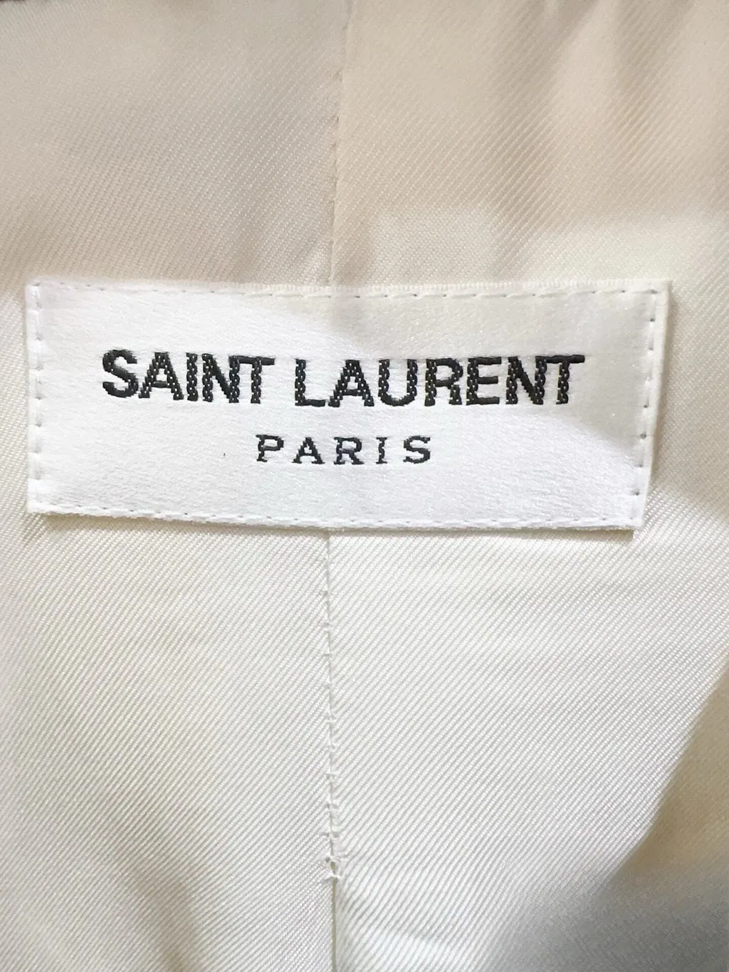 Saint Laurent White Tweed Jacket White Tweed Never worn - Inside View