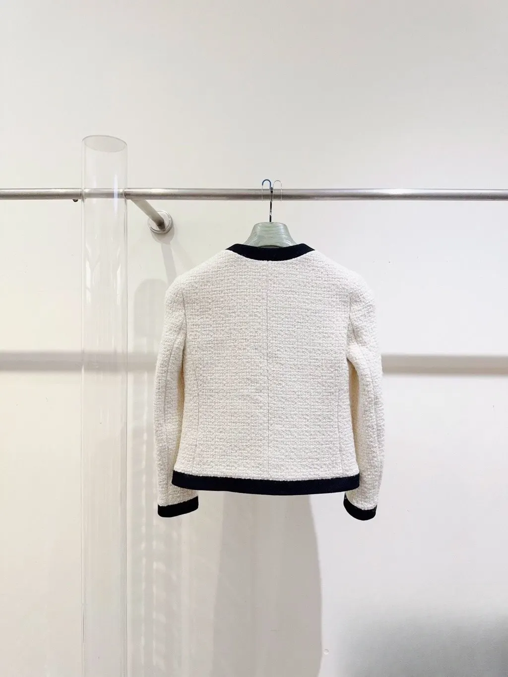 Saint Laurent White Tweed Jacket White Tweed Never worn - Model View
