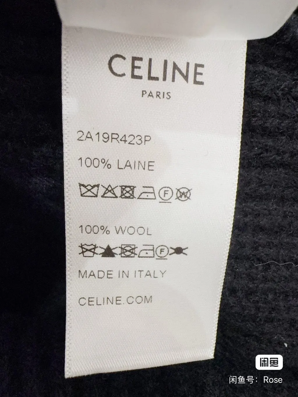 Celine Black Wool Knitwear Black Wool Never worn - Box View