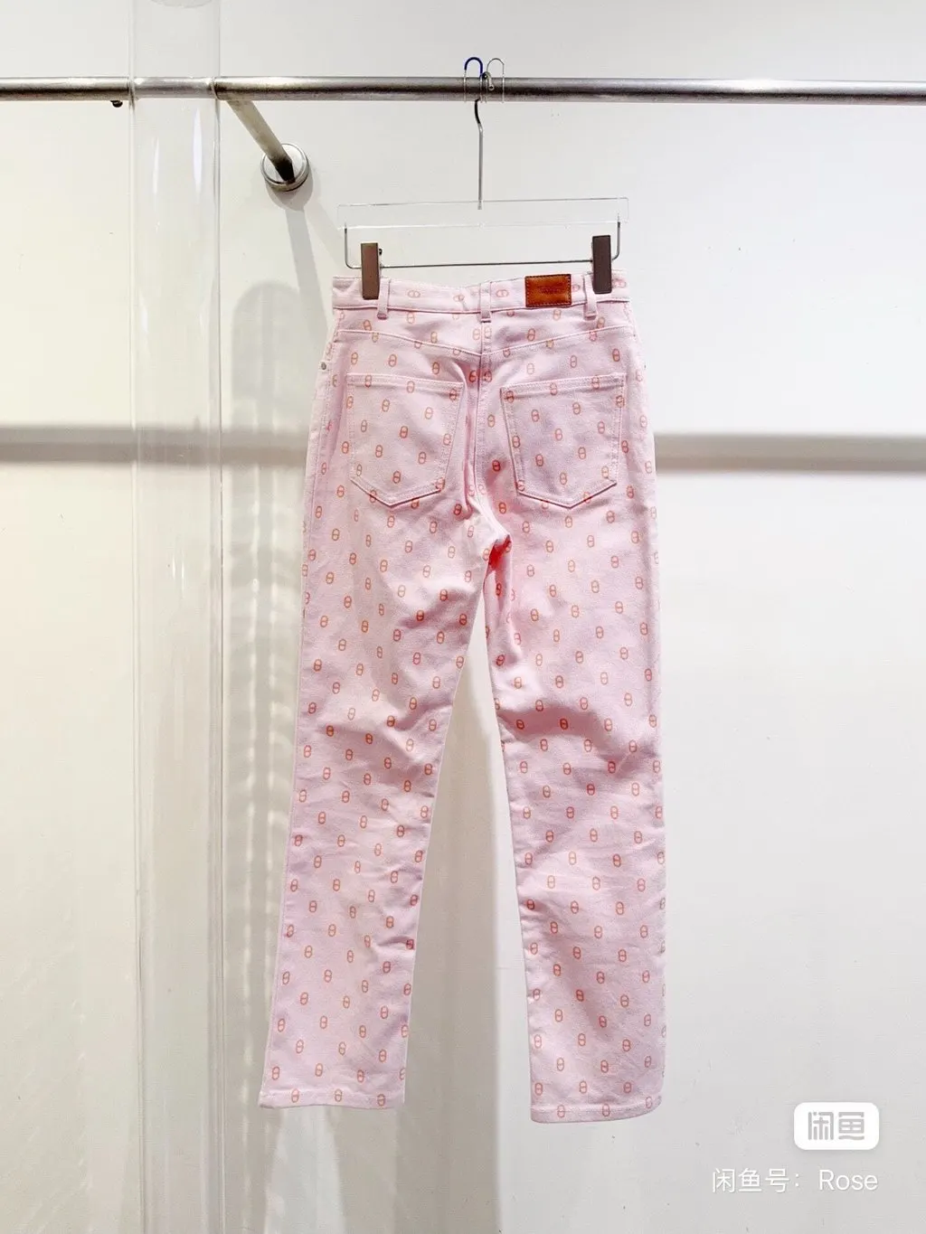 Hermès Pink Cotton Trousers Pink Cotton Never worn, with tag - Inside View
