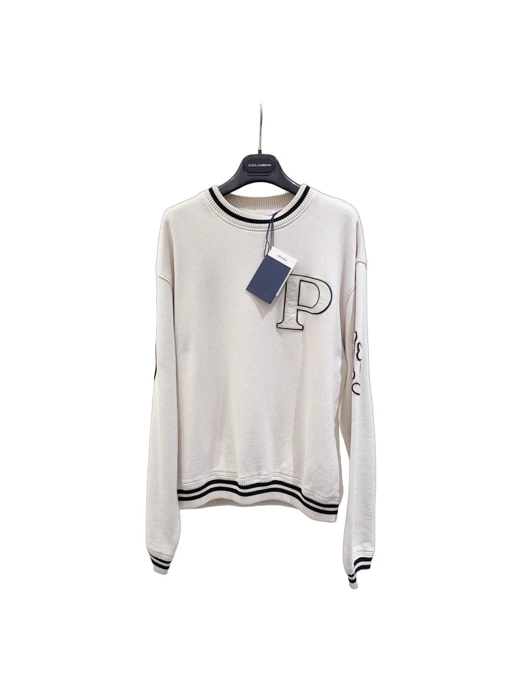 Prada White Cotton Knitwear