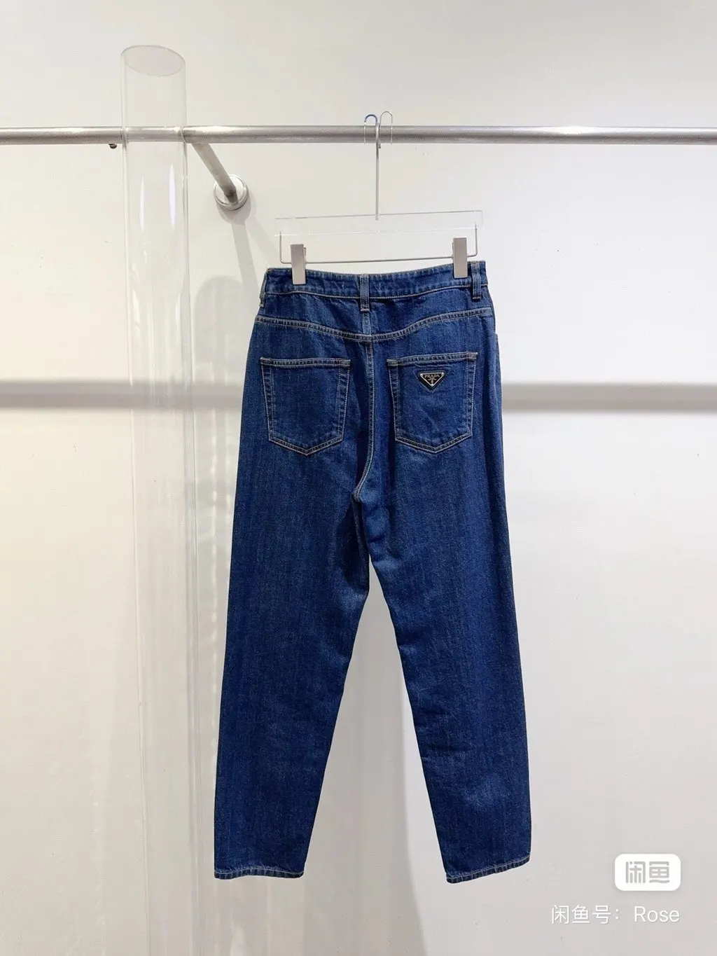 Prada Blue Denim Jeans Blue Denim Never worn, with tag - Back View