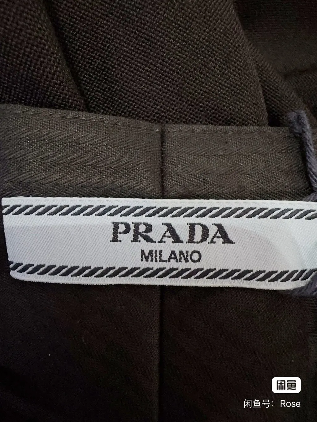 Prada Black Wool Trousers Black Wool Never worn, with tag - Model View