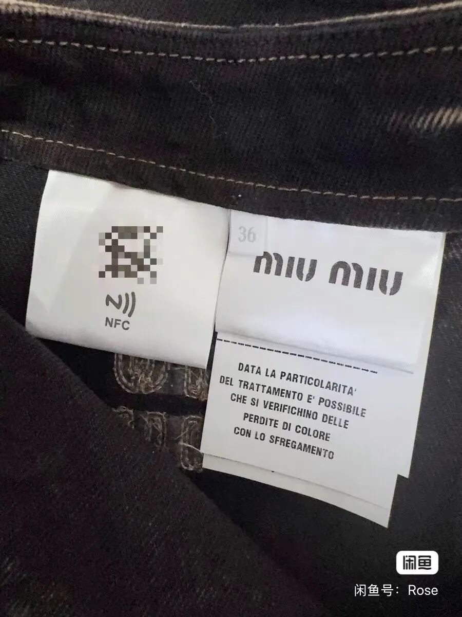 Miu Miu Grey Denim Skirt Grey Denim Never worn - Box View