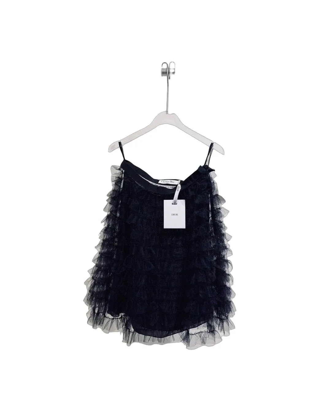 Dior Black Cotton Skirt Black Cotton Never worn, with tag - Front View