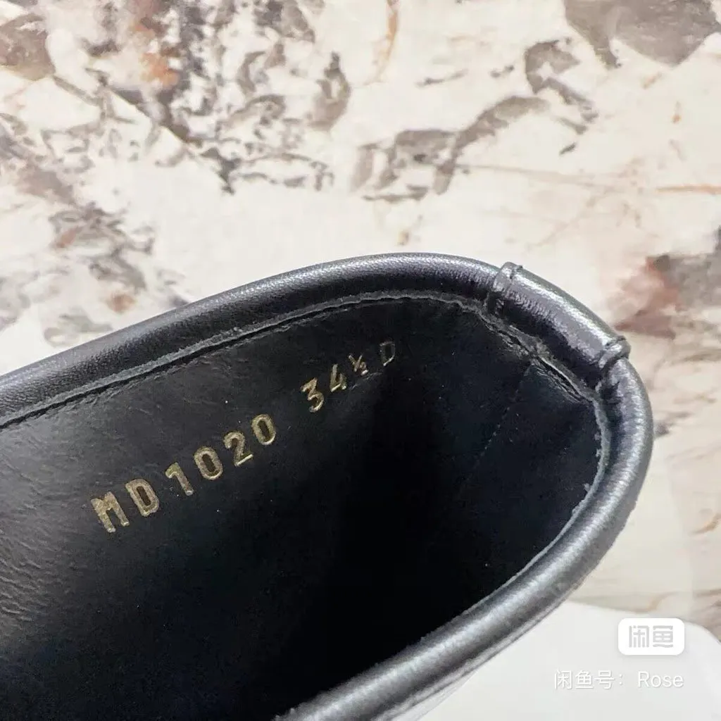 Dior Black Leather Boots Black Leather Very good - Inside View