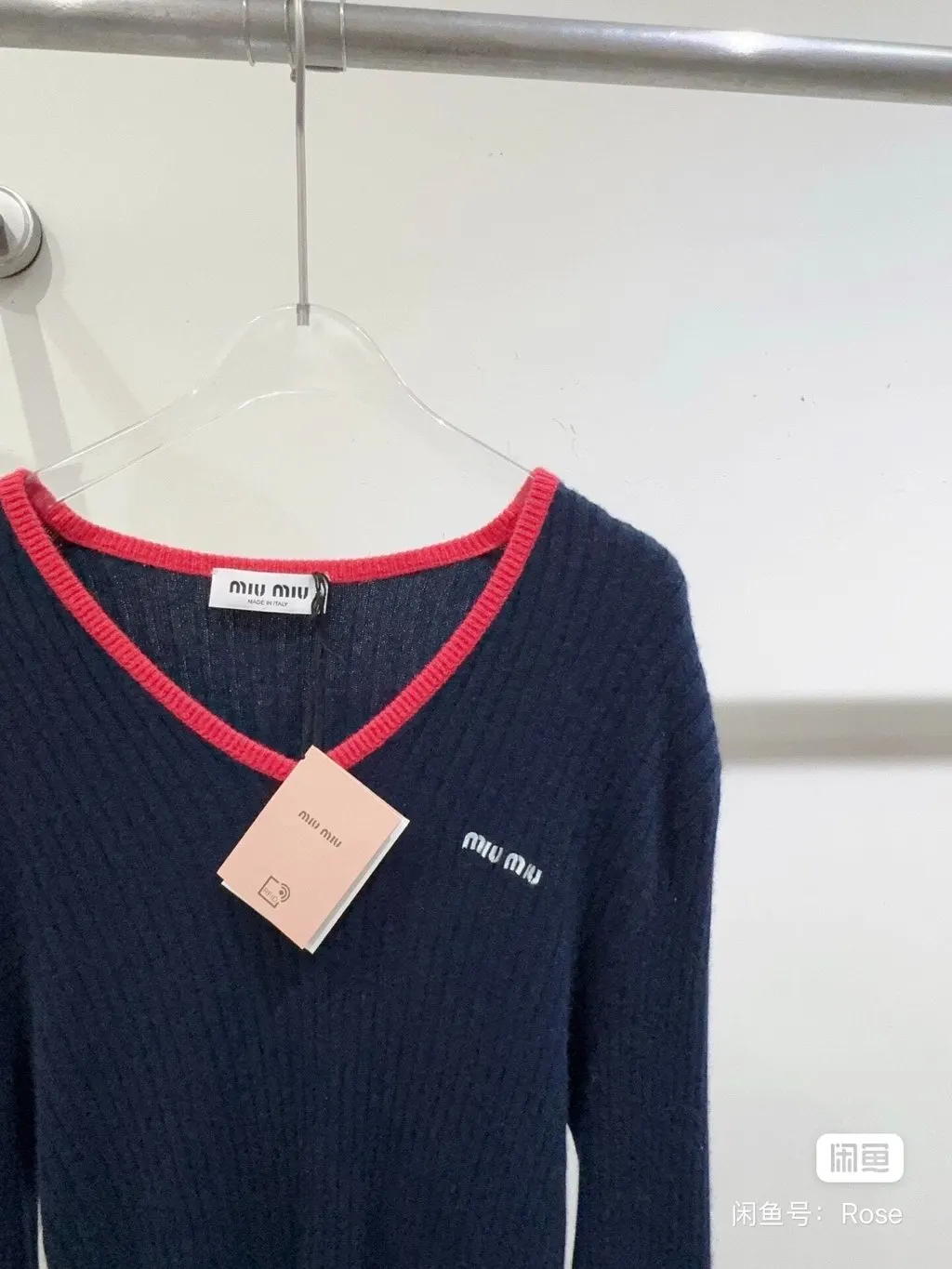 Miu Miu Blue Wool Knitwear Blue Wool Very good - Back View