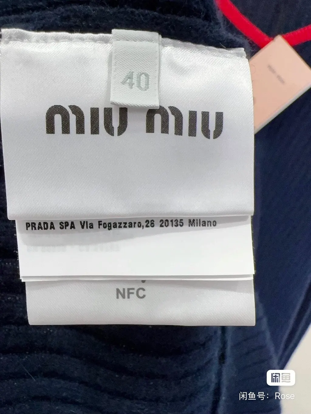 Miu Miu Blue Wool Knitwear Blue Wool Very good - Inside View