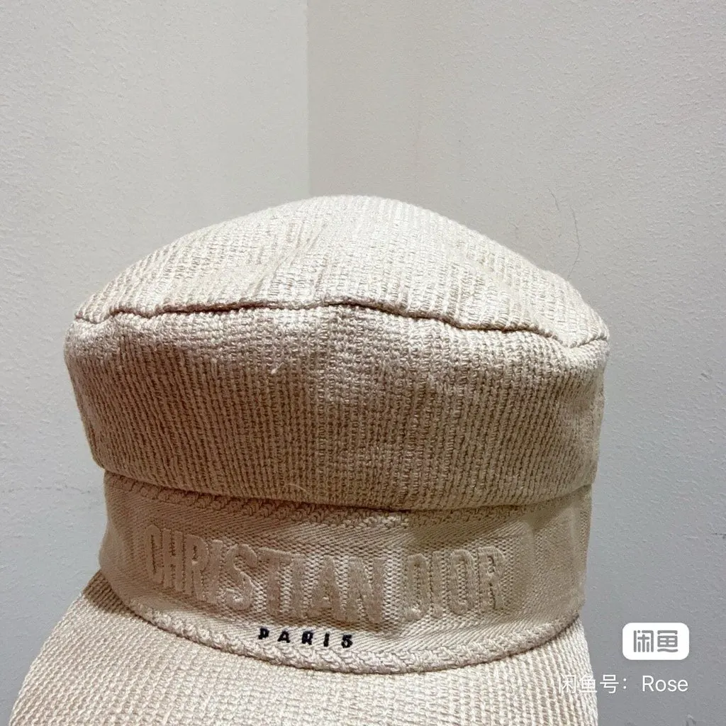 Dior Beige Linen Hat Beige Linen Very good - Back View